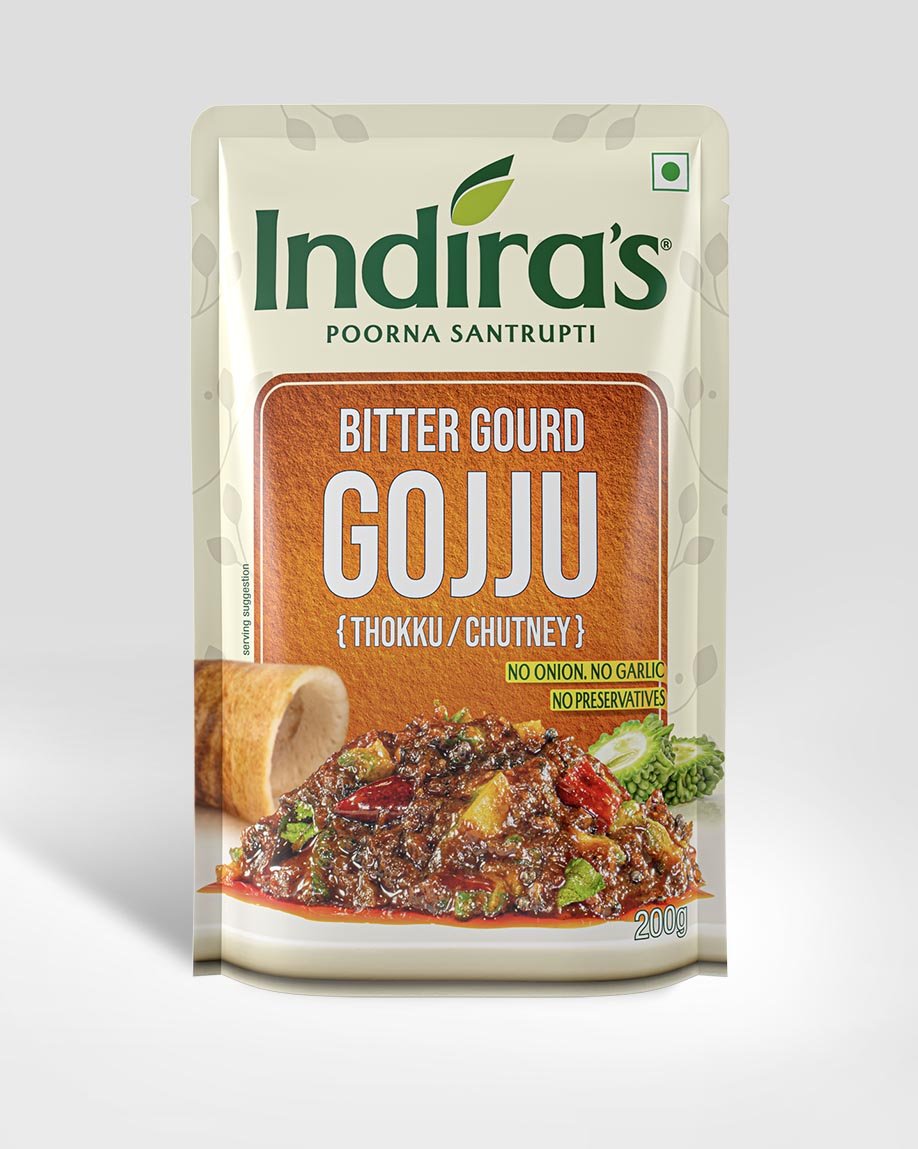 Bitter Gourd Gojju - Indira's - Poorna Santrupti
