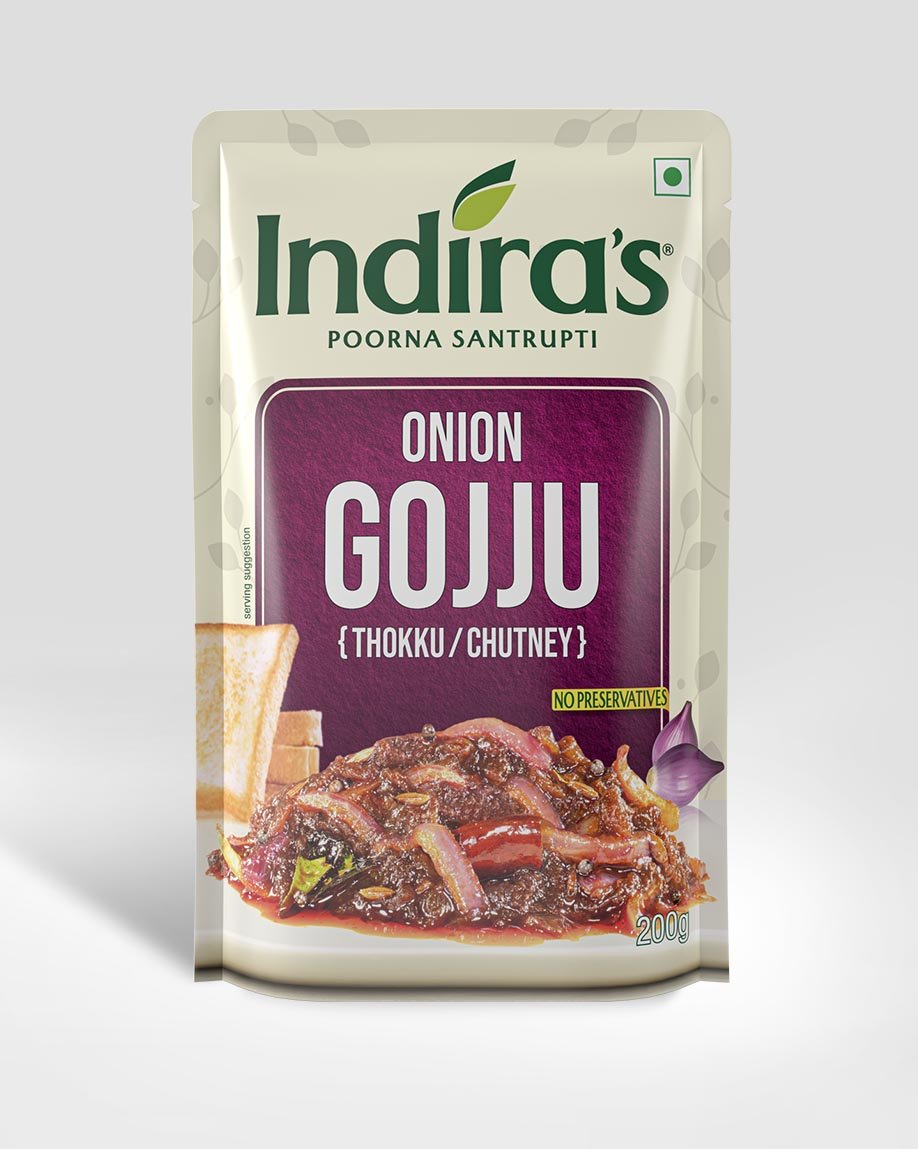 Onion Gojju - Indira's - Poorna Santrupti